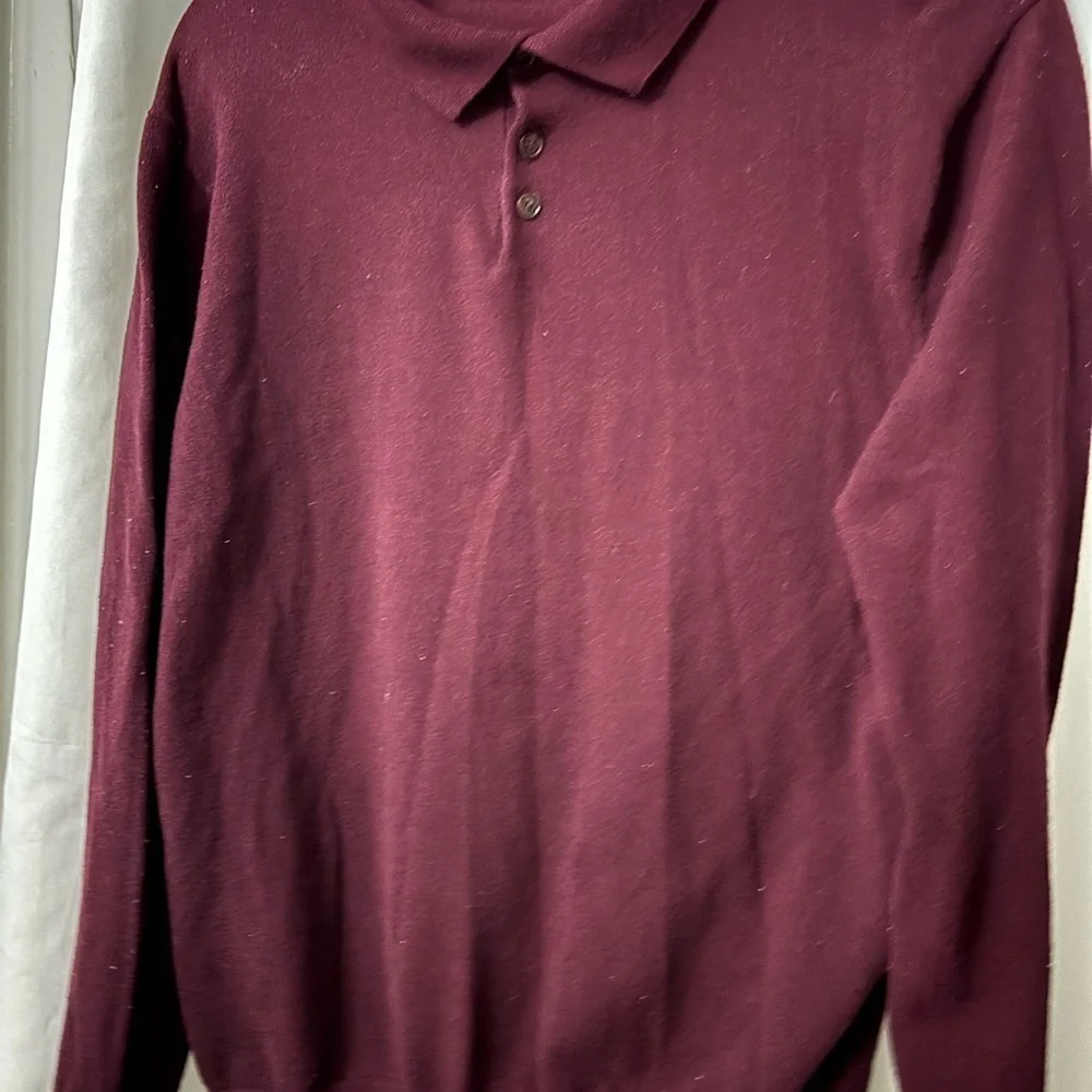J. Crew Men's Deep Burgundy Polo Shirt